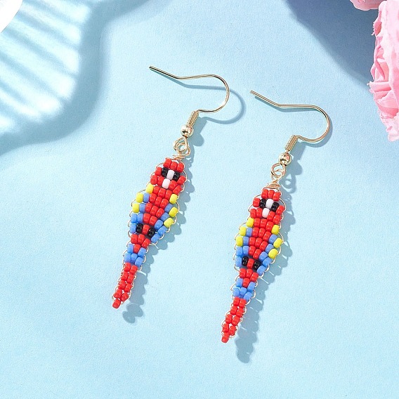 Серьги-подвески из стеклянных бусин в виде птичек, С 304 результатами из нержавеющей стали, золотые