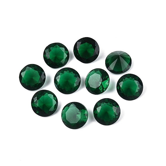 Diamond Shaped Cubic Zirconia Pointed Back Cabochons, Faceted