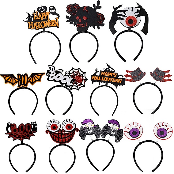 Ленты для волос из ткани на Хэллоуин, аксессуары для волос для украшения вечеринок