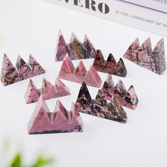 Держатель для кисти из натурального родонита, Китайские подставки для кистей подставка для кистей, стойка для каллиграфии и кистей суми, форма горы