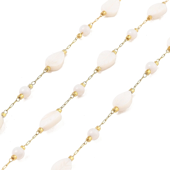 Ионное покрытие (ip) 304 цепи для канцелярских скрепок из нержавеющей стали, пайки, с стеклянные бусы, лист