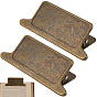 2Pcs Alloy Clips, for Paper Document, School Office Supplies, Rectangle