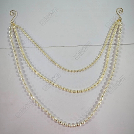ABS Plastic & Iron S-Hook Clasps Pendant Decorations, Round
