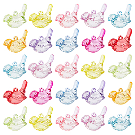 Pendentifs acryliques transparents , pierre d'imitation, oiseau