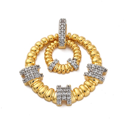 Латунные микро проложить кубического циркония подвески, круглые, долговечный, без кадмия и без свинца, стойки покрытие