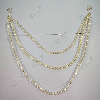 ABS Plastic & Iron S-Hook Clasps Pendant Decorations, Round
