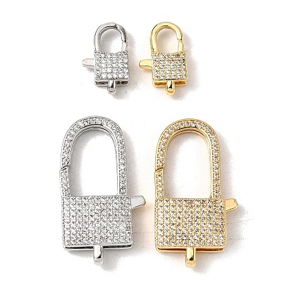 Застежки-клешни из прозрачной латуни с кубическим цирконием