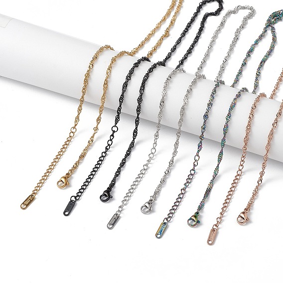 304 цепочка из сингапурской нержавеющей стали для мужчин и женщин