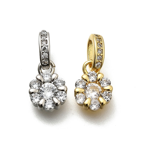 Латунные микро проложить кубического циркония подвески, , долговечный, без свинца и без кадмия, стойки покрытие