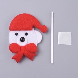 Decoración de adorno de pastel de cupcake de navidad con forma de oso, para suministros de decoración navideña de fiesta
