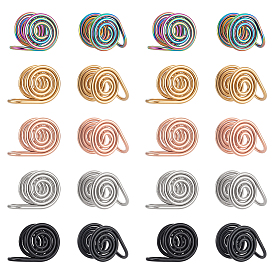 20 шт. 5 стили 304 серьги-манжеты из нержавеющей стали со спиральной накладкой