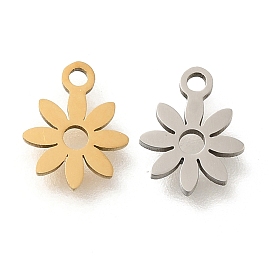 201 Stainless Steel Charms, Laser Cut, Flower Charm