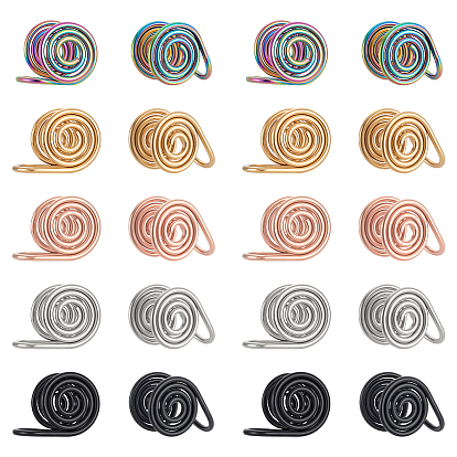 20 шт. 5 стили 304 серьги-манжеты из нержавеющей стали со спиральной накладкой