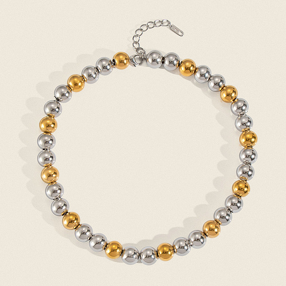 Европейские 304 серебряные круглые бусины из нержавеющей стали для женщин