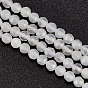 1 brins de perles de pierre de lune blanche naturelle, facette, ronde