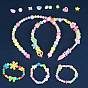 DIY Bracelets & Hair Band Jewelry For Children, Acrylic Beads, Elastic Crystal Thread, Iron & Stainless Steel Hair Band Findings, Alloy Lobster Claw Clasps, Stainless Steel and ABS Plastic Scissors