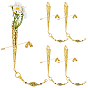 10Pcs 2 Styles Iron Brooches, with Alloy Pendant