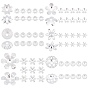 60Pcs 6 Style Brass Bead Cap, Long-Lasting Plated, Flower
