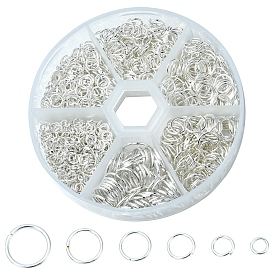1 Box Iron Jump Rings Set, Mixed Sizes, Open Jump Rings, Round Ring