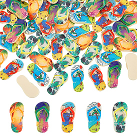 60шт 5 цветные кабошоны из непрозрачной смолы, пляжные тапочки