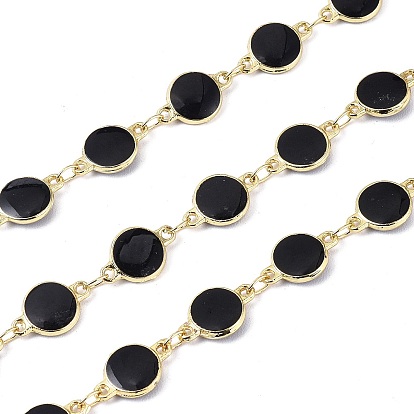 Плоские круглозвенные цепи из сплава эмали ручной работы, с катушкой, пайки, долговечный, без свинца и без кадмия, золотые