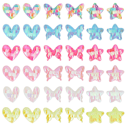 72 шт 18 стиль ткани и украшения из пайеток аксессуары, смешанный