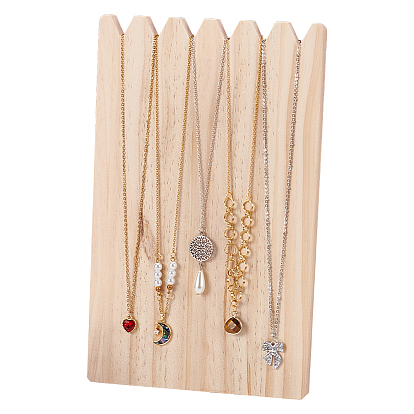 Деревянные подставки для ожерелий, Браслеты, прямоугольные