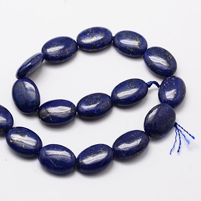 Natural Lapis Lazuli Oval Bead Strands, Dyed