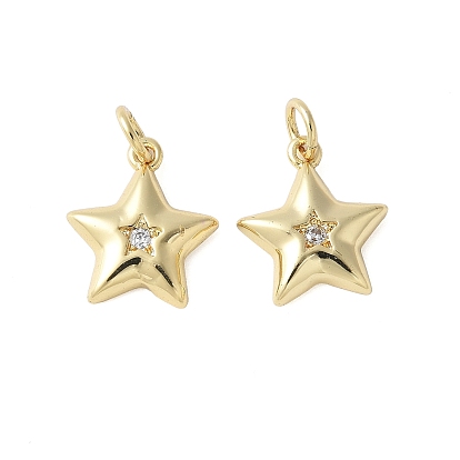 Латунные микро проложить кубического циркония прелести, звезды прелести, стойки покрытие, долговечный, без кадмия и без свинца, с целью перехода в кольце
