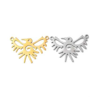 Pendentifs en acier inoxydable, Coupe au laser, charme d'oiseau
