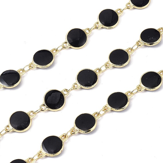 Плоские круглозвенные цепи из сплава эмали ручной работы, с катушкой, пайки, долговечный, без свинца и без кадмия, золотые