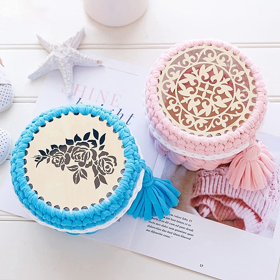 Дно деревянной сумки, деревянная плетеная основа, круглые