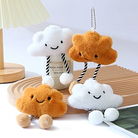 Cute Cloud Cloth Plush Pendant Decorations, for Home Car Bag Hanging Ornaments