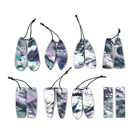 2шт. подвески из натуральной черной ракушки для губ