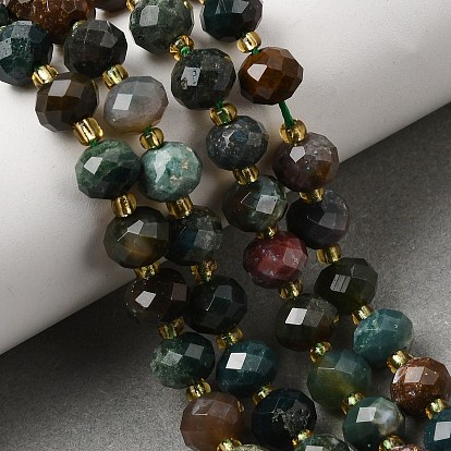 Природного индийского агата бисер нитей, граненый бисер, с бисером