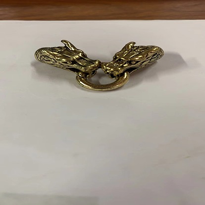 304 bagues à ressort en acier inoxydable, o bagues, avec deux fermoirs pour cordon, tête de dragon