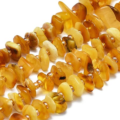 Natural Amber Beads Strands, Chips