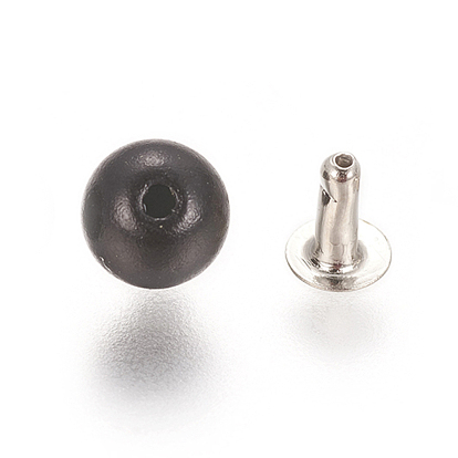 ABS Plastic Imitation Pearl Rivet Studs, with Iron Findings