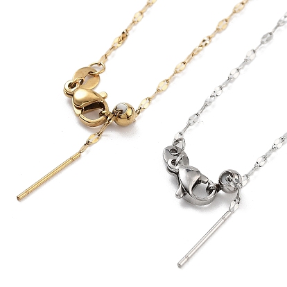 Ионное покрытие (IP) регулируемое 304 ожерелья-цепочки из нержавеющей стали, с силиконовыми бусинами