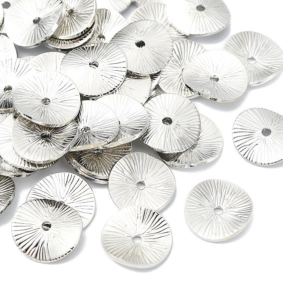 Perles d'espacement en laiton shegrace, plat rond, sans cadmium et sans nickel et sans plomb