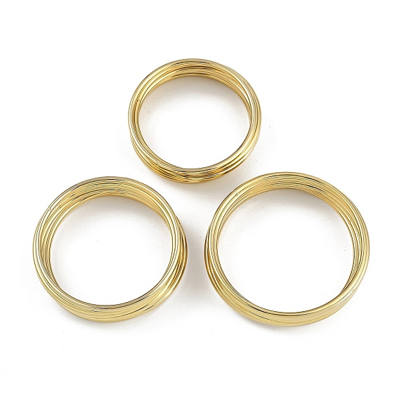 7шт. круглые вакуумное покрытие 201 наборы браслетов из нержавеющей стали для женщин