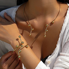 Комплекты из цинкового сплава: чокер и браслет-манжета