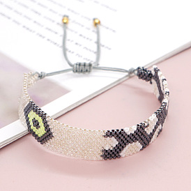 Handmade Retro Pop Pattern Beaded Geometric Eye Women's Bracelet