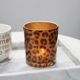 Creative Leopard Cup Shape 8*9cm Glass Candle Holder Romantic Bar Decoration DIY Incense Empty Cup