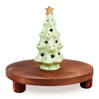 Round Wood Display Riser Stands, for Jewelry, Ornaments, Vases