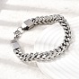 201 нержавеющей стали Снаряженная цепи браслеты для мужчин