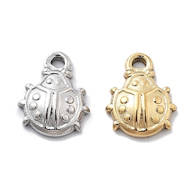 PVD Vacuum Plating 304 Stainless Steel Charms, Ladybug Charm