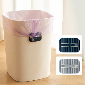Clips fijos de cesto de basura adhesivo de plástico pp, pinzas para bolsas de basura, abrazadera de cubo de basura