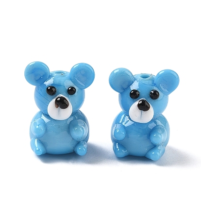 Бусины лэмпворк , форма медведя