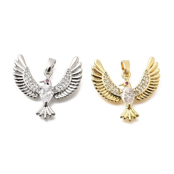 Латуни циркония кубической подвески, амулеты птиц, долговечный